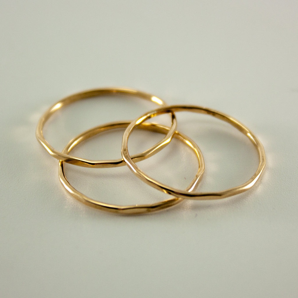 14K Gold Filled Stackable Twist Ring Minimal Everyday Band