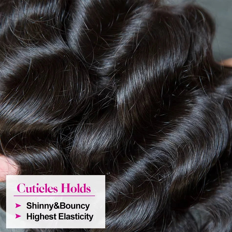 15A Loose Wave Raw Burmese Curly Bundles Human Hair Extensions Double Weft Remy Natural Black Wave Bundles Quick Weaving Tissage