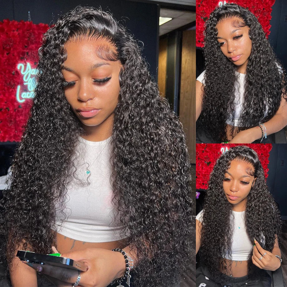13X6 Deep Wave Human Hair Lace Wig 30 Inch hd Lace Frontal Wig Loose Water Wave 13X4 Lace Front Human Hair Curly Wigs for Women